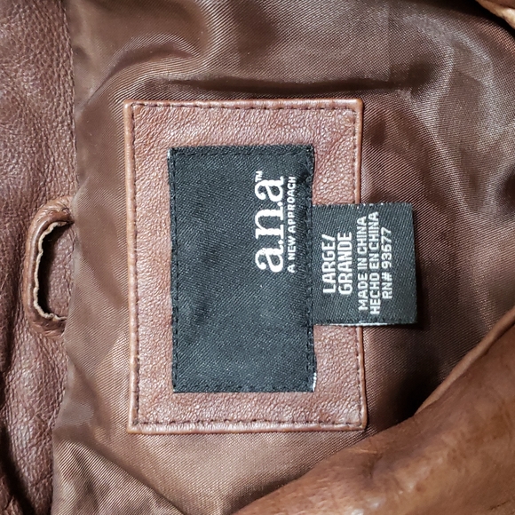 a.n.a Genuine Leather Jacket, Ladies Large - Picture 14 of 16